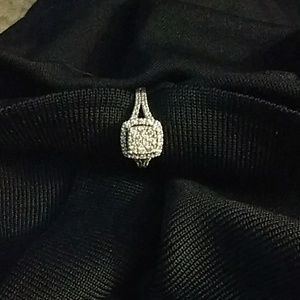 Diamond and white gold ring